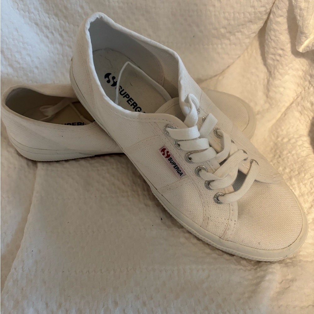 Superga Women's White Canvas Sneakers
